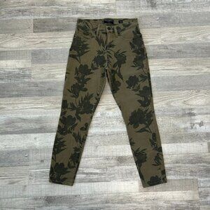 Lucky Brand Ava Mid Rise Skinny Ankle Jeans Green, Floral M25